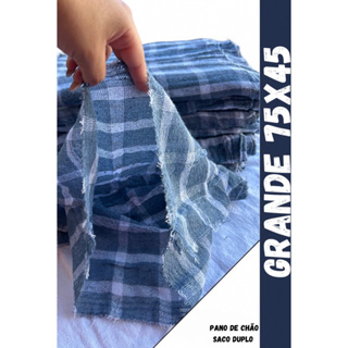 Pano de Chão Xadrez Grande 75X45 Saco Duplo em Oferta na Shopee