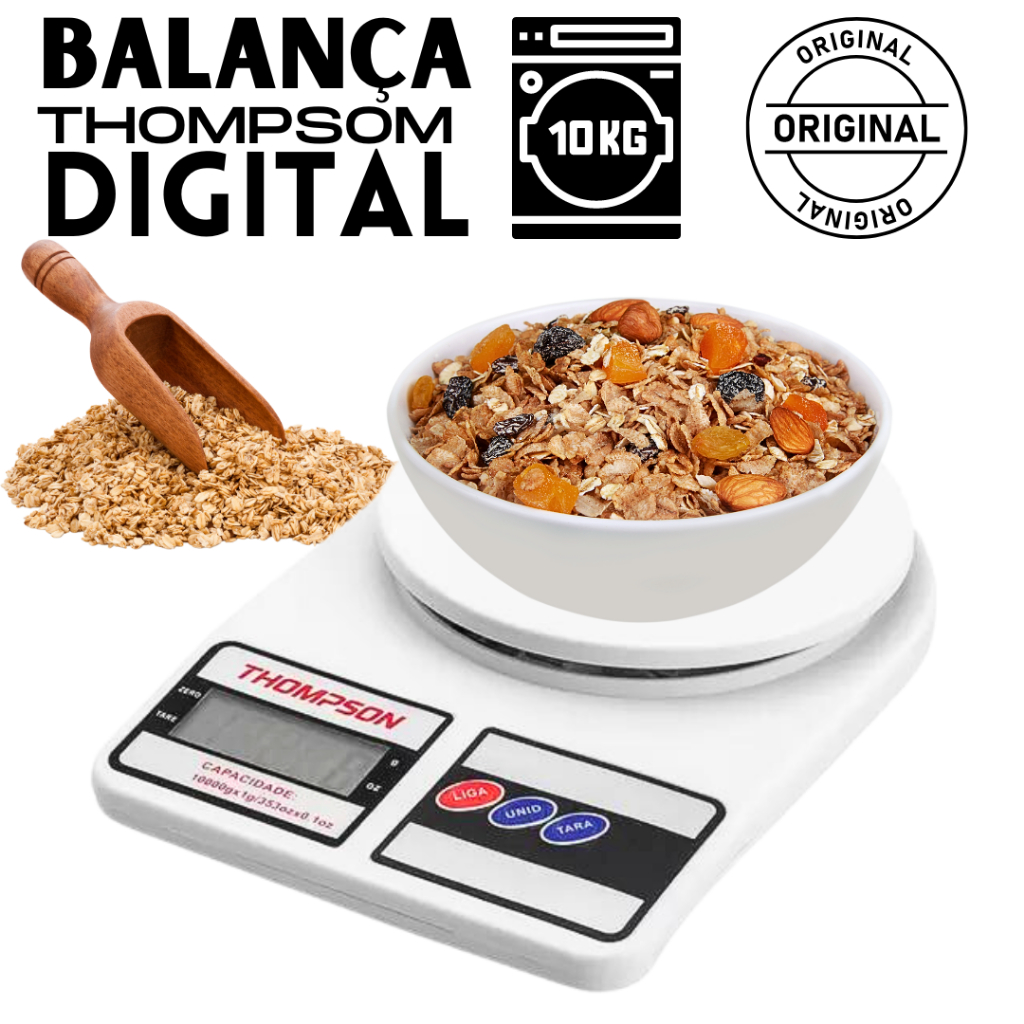 Balança Digital de Cozinha, SF-400, Até 10 kg, Escala 1 grama | uso farmacêutico, químico, agronômico, cosmético, entre outros