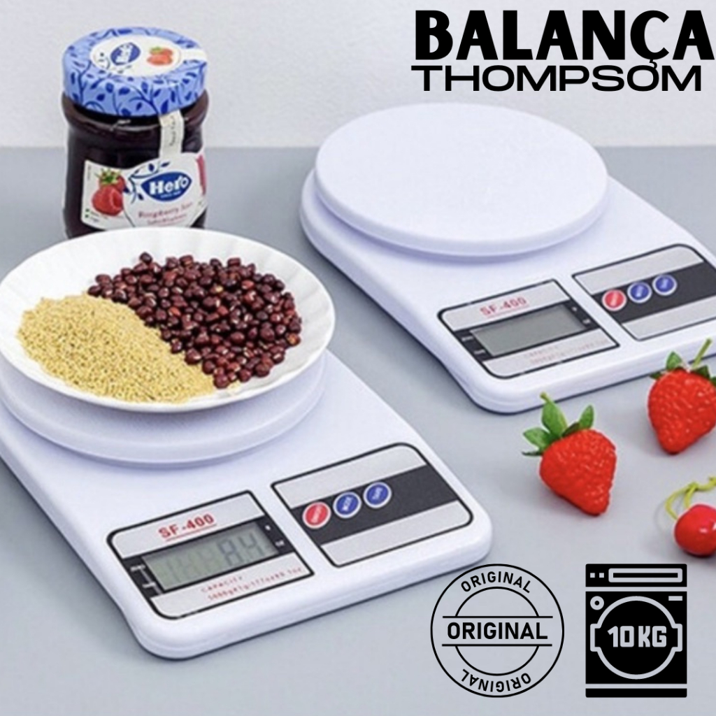 Balança Digital de Cozinha, SF-400, Até 10 kg, Escala 1 grama | uso farmacêutico, químico, agronômico, cosmético, entre outros