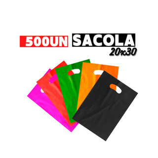 500 Sacolas Boca De Palhaço 20x30 P/ Loja- Cor Vibrante
