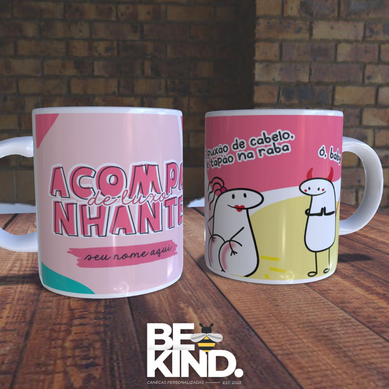 Caneca personalizada Flork Profissões Acompanhante de Luxo com seu nome | be kind.