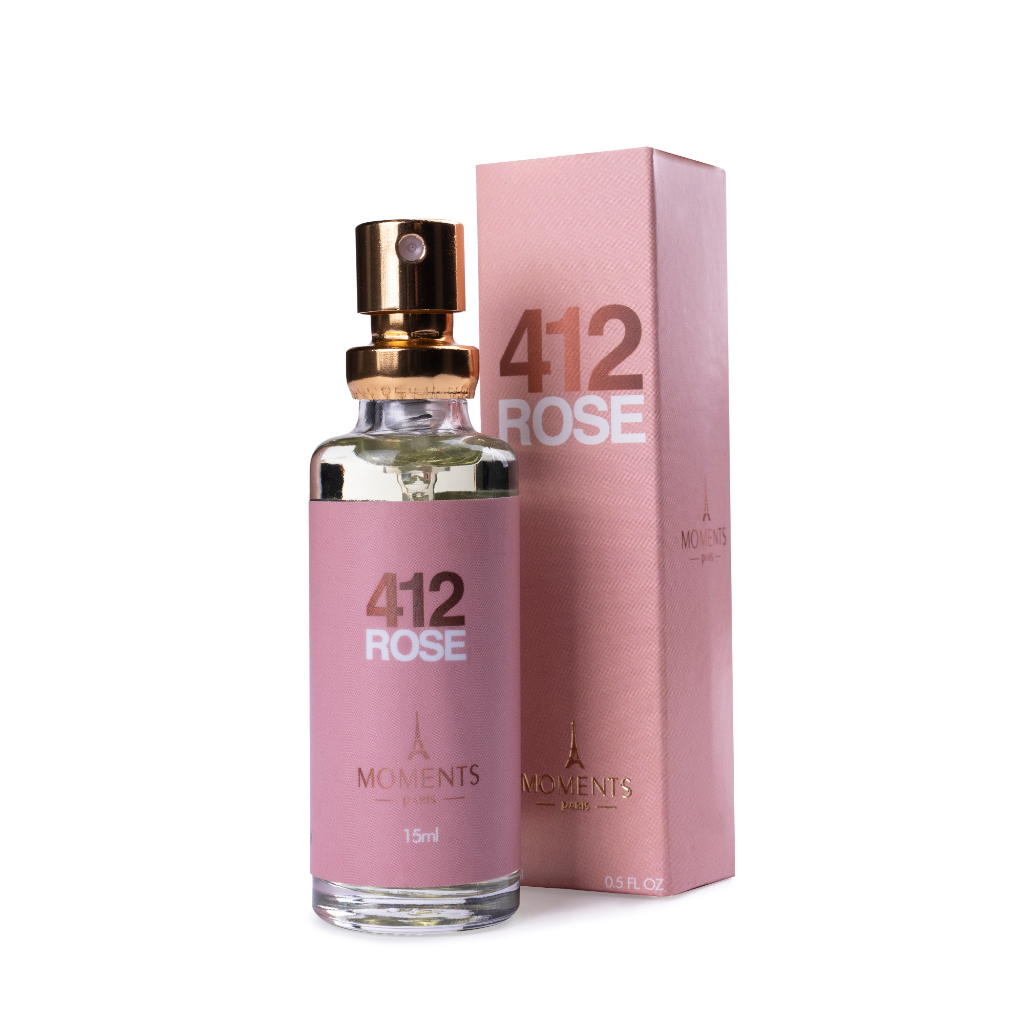 Perfume Importado/Mini Perfume/Perfume de Bolsa/Perfume com alta fixação Feminino 412 Rose Parfum Ref. 212 Vip Rosé Importado 15ml