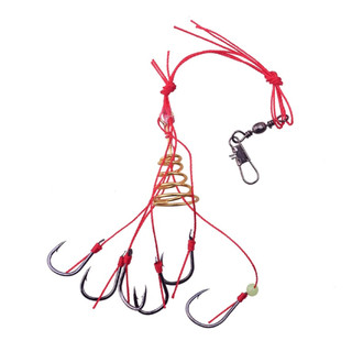 Kit com 12 Chuveirinhos Nº6 com 06 Anzois cada Pesca Anzol Tilápia Curimba Piau Carpa Cabeçuda