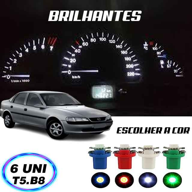 Lâmpada T5 B8.5 w5w Painel Vectra 6 Peças