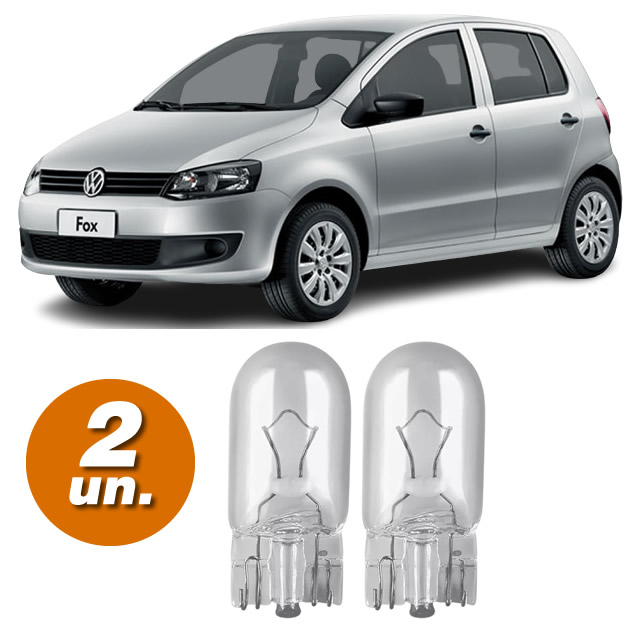 Par Lâmpadas Pingo Original Esmagada T10 12v W5w Fox Farolete Meia Luz Placa Teto Lanterna break light