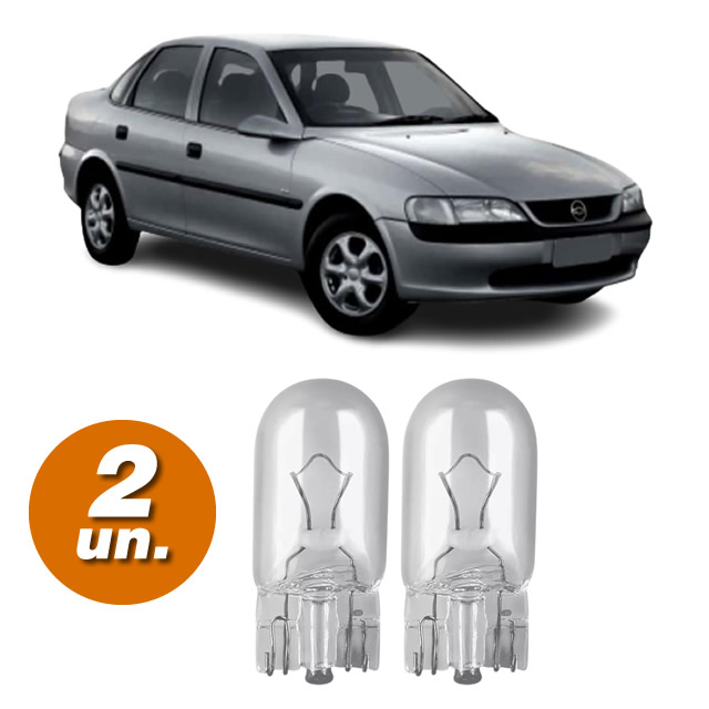 Par Lâmpadas Pingo Original Esmagada T10 12v W5w Vectra Farolete Meia Luz Placa Teto Lanterna break light