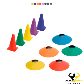 Kit de agilidade com 5 cones e 5 chapéus chineses