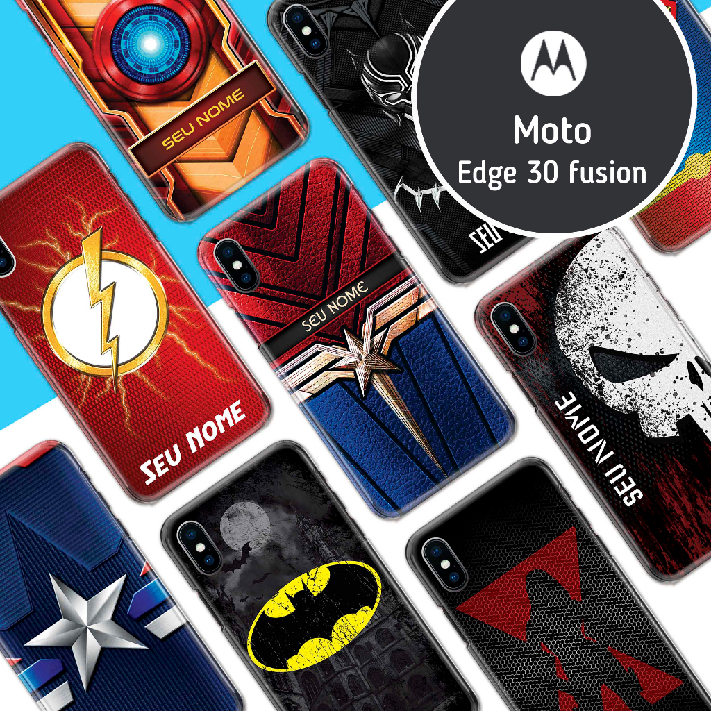 Capa Capinha - Motorola Moto Edge 30 Fusion - Coleção Super-Heróis