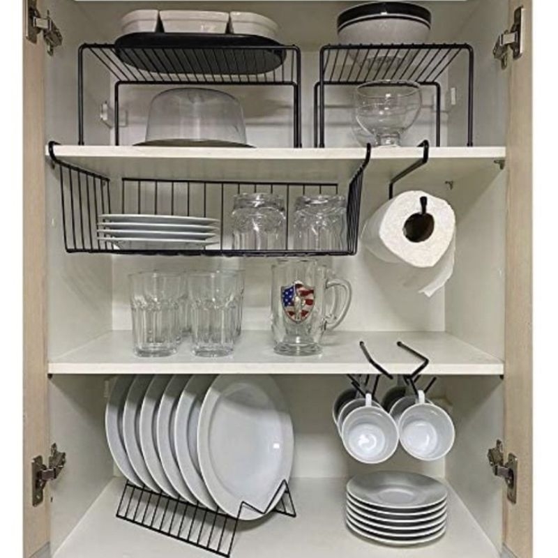 ORGANIZADORES ARMARIO COZINHA PRATELEIRA ARAMADA RACK SUSPENSO MULTIFUNCIONAL