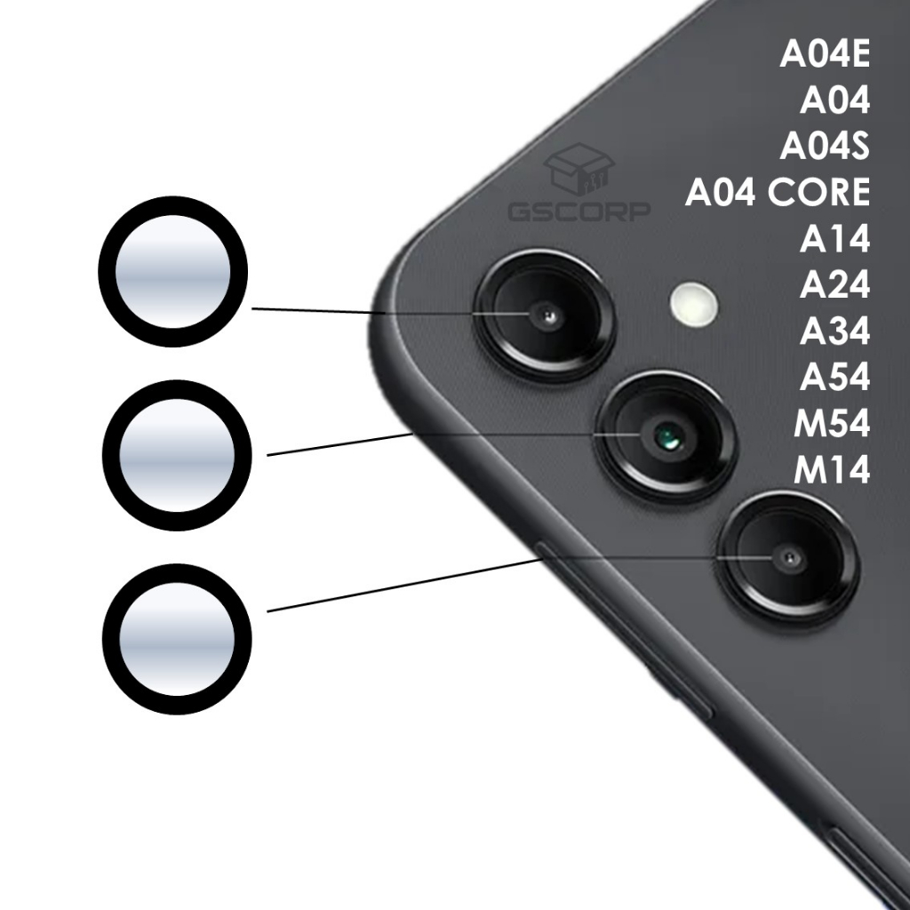 Vidro da Camera Samsung A04 Core A04S A14 5G A24 A34 A54 M14 M54 Galaxy Lente Câmera Traseira