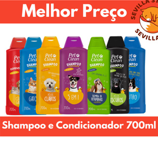 Shampoo e Condicionador Pet Clean 700 mL para Cães e Gatos em Oferta na Shopee