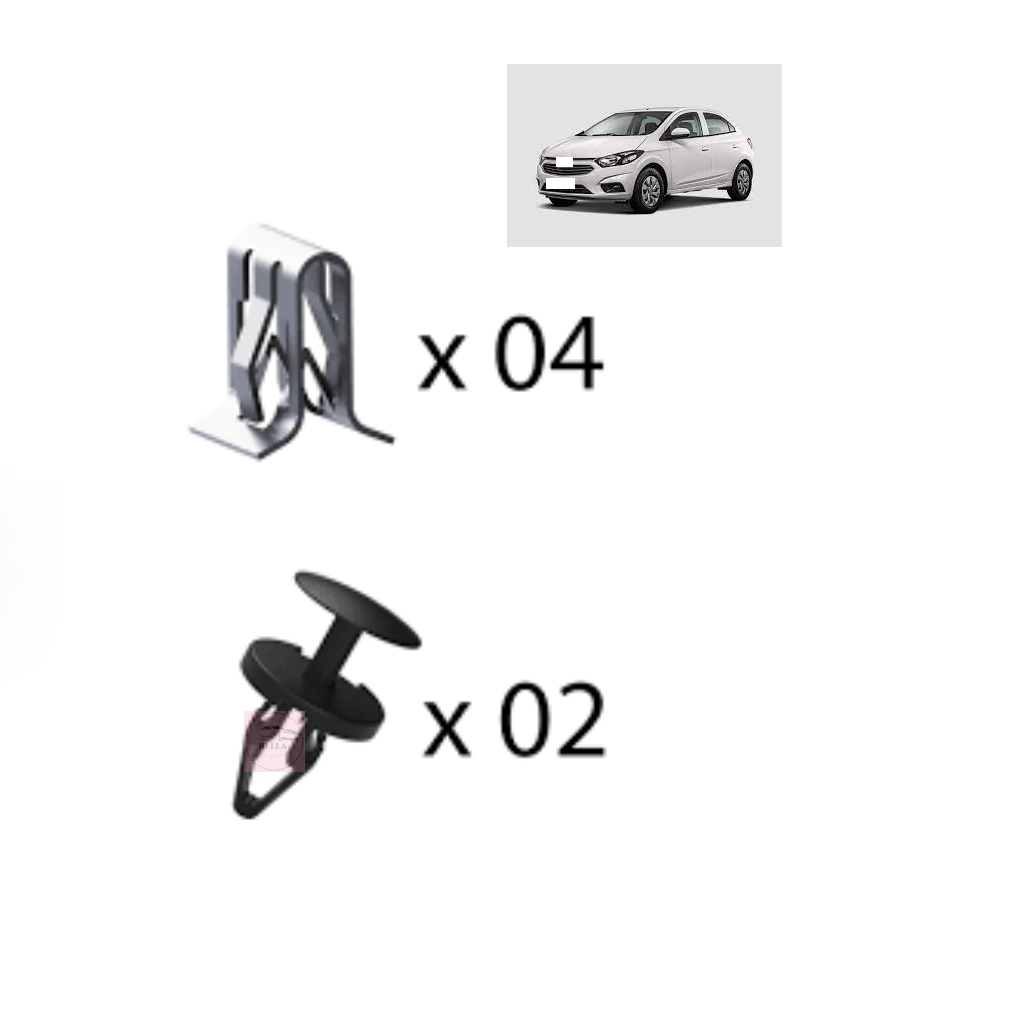 Kit Fixação Grampo Presilha Forração Soleira do Porta-Malas Onix Joy 2017 a 2019
