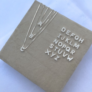 Colar de Prata Letra Inicial  Ponto de Luz Prata 925 Original em Oferta na Shopee