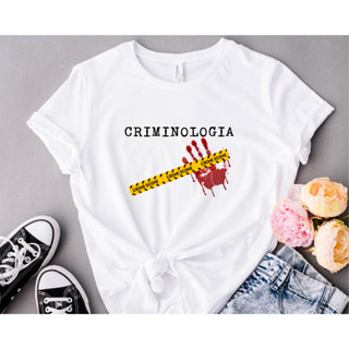 Blusa T-shirt Feminina Criminologia