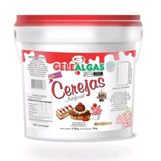 Cereja em calda comestíveis artificiais 4,5 kg Gelealgas