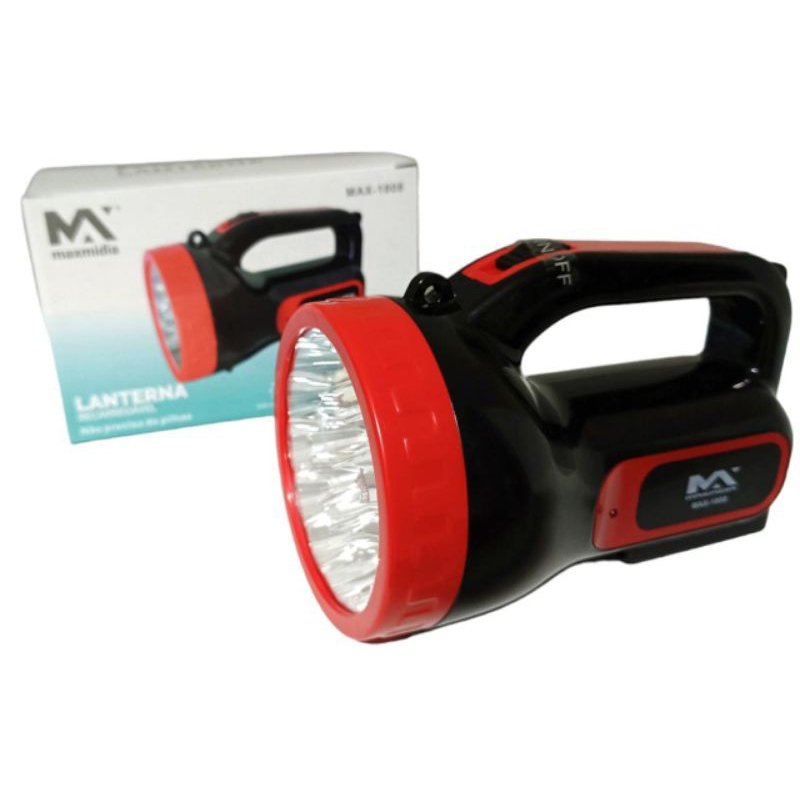 Lanterna Farolete 18 Led Bivolt Recarregável Longo Alcance em Oferta na Shopee