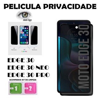 Película 3D de Vidro Privacidade Para Motorola : Edge 30 Neo/Edge 30/Edge 30 Pro Protegor de Tela Anti Spy Cobri Tudo