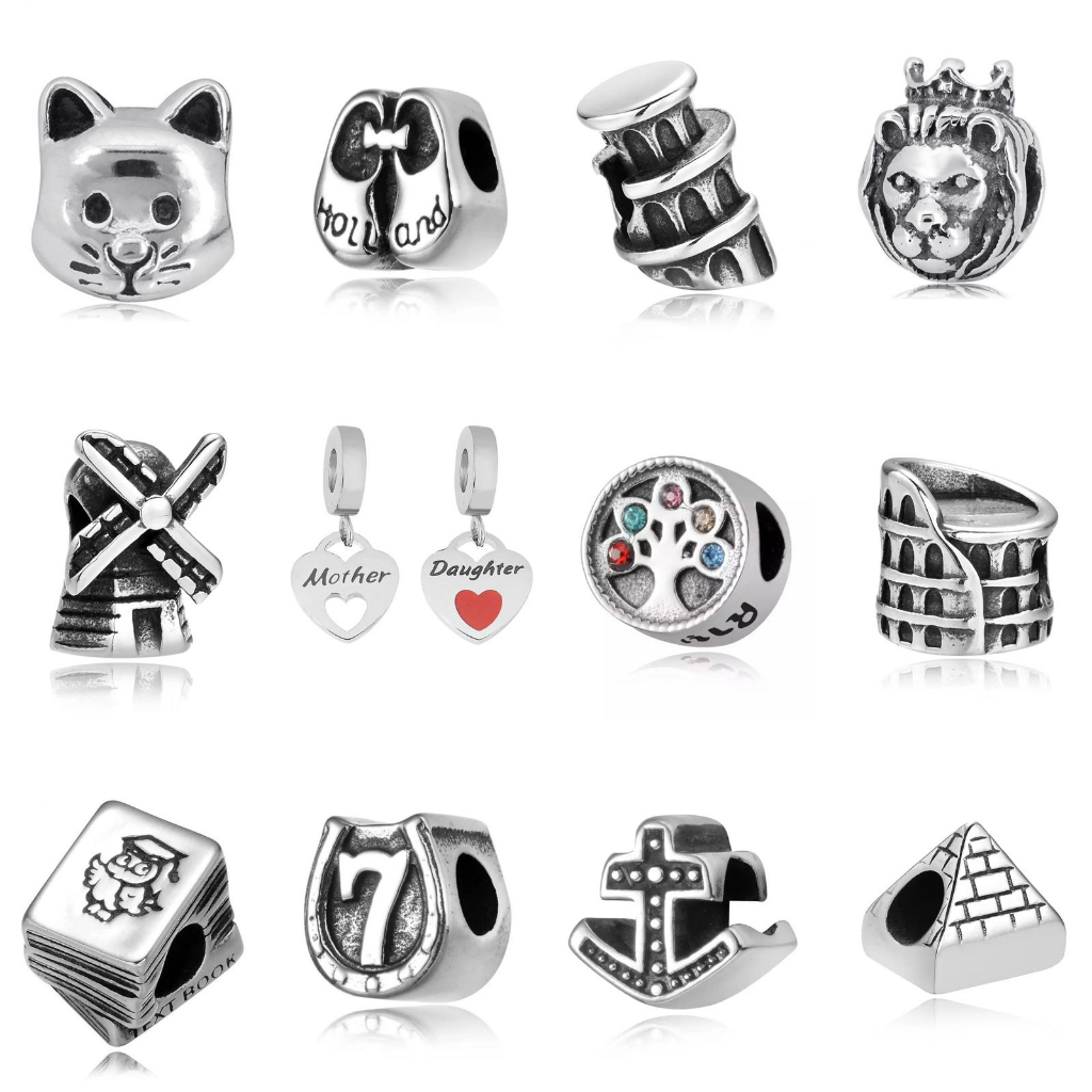 Imagem Berloques charms aço inox aço inoxidável aço antialérgico aço cirúrgico 316l aço 316L berloque signo signos pulseira pandora vivara life