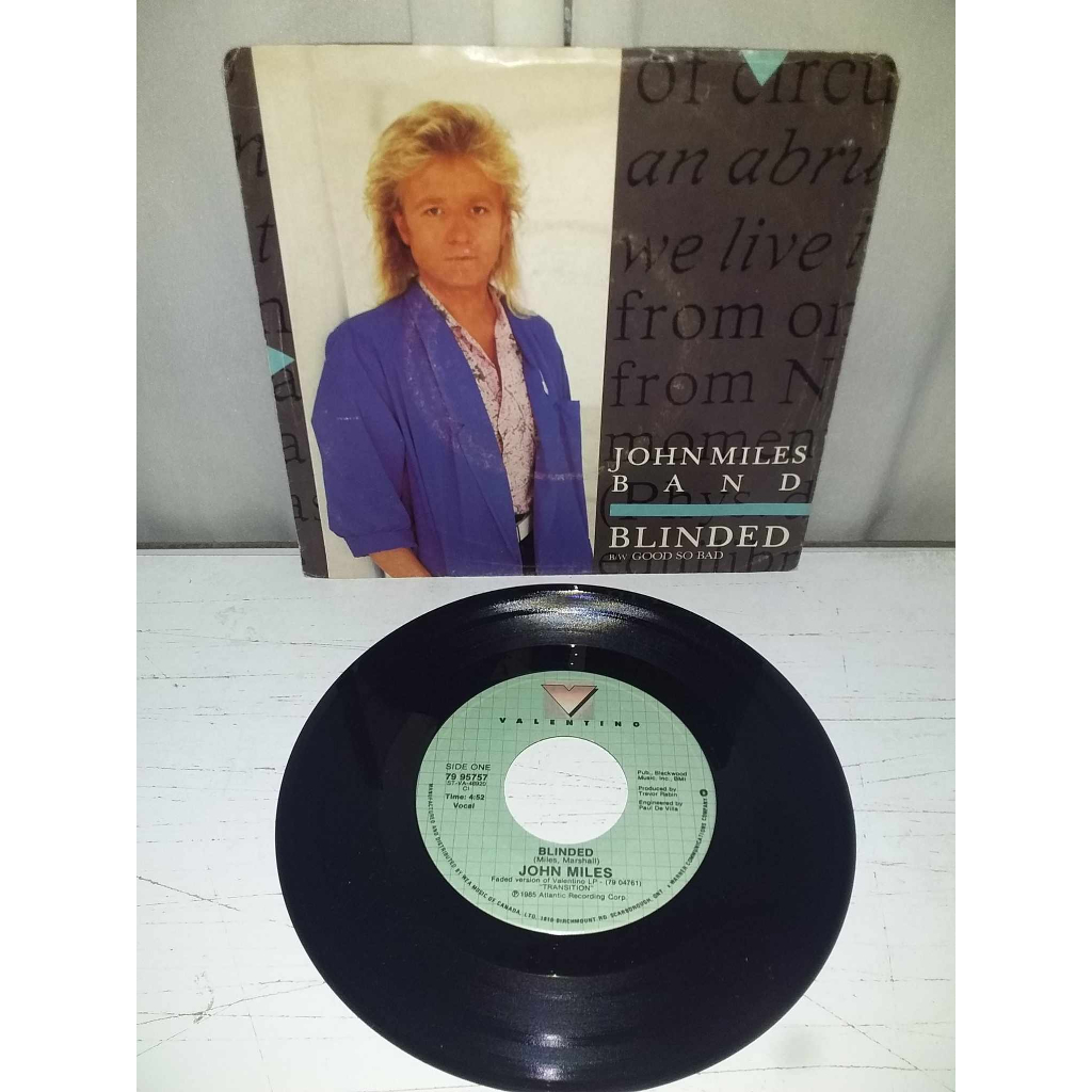 LP John Miles Band – Blinded 7" ( Bryan Adams, Journey, Toto, Def Leppard, Helix, Night Ranger, Bon Jovi, Hardline )