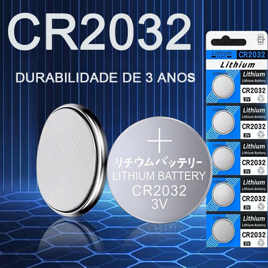Pilha Bateria Para Relógio Tipo Botão CR2032 3V Moeda Redonda Baterias DC001 em Oferta na Shopee