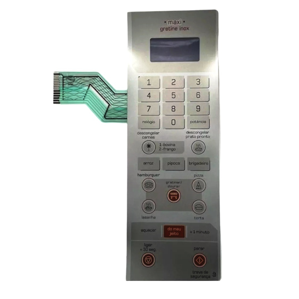 Teclado / Painel / Membrana Para Microondas Brastemp Maxi Gratine Inox