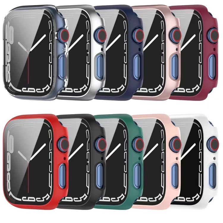 Apple Watch Série 7 Capa case Bumper com Película Apple Watch 41mm Apple Watch 45mm