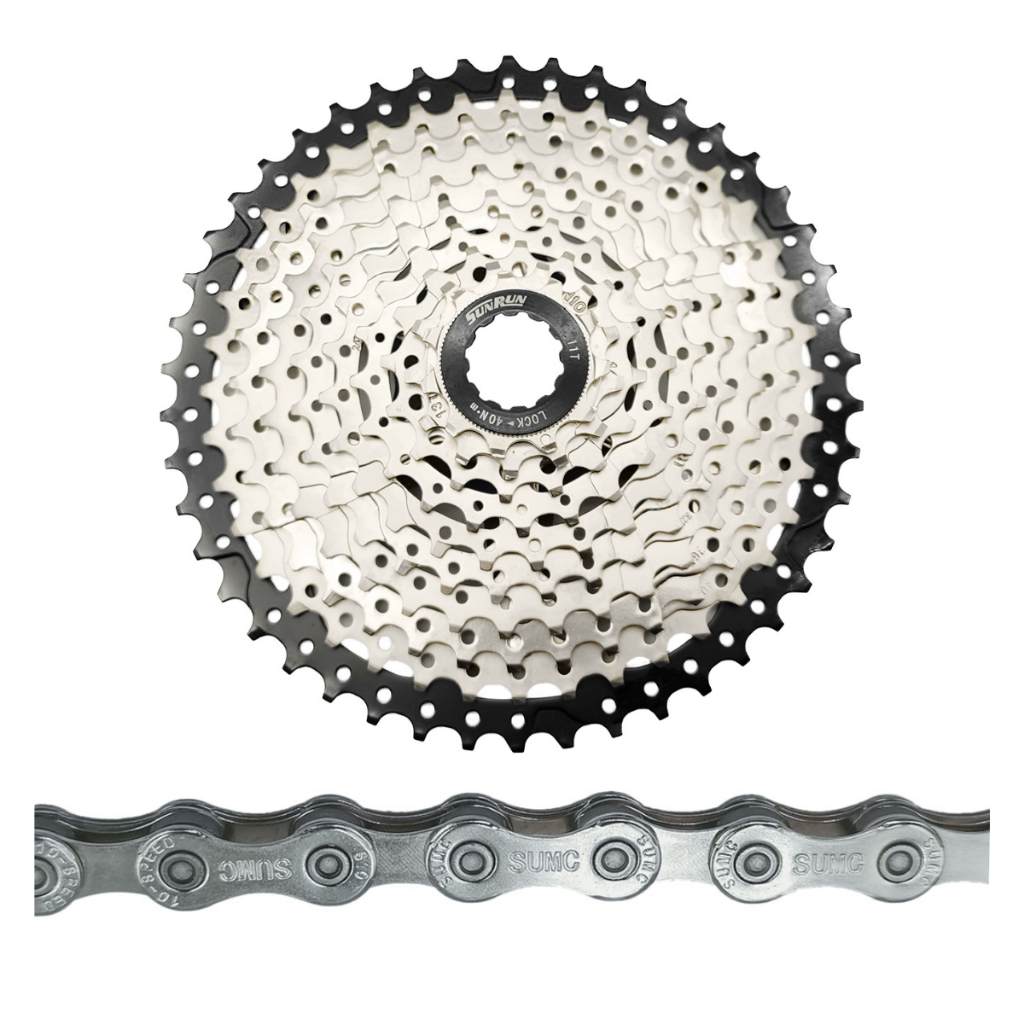 Cassete K7 Bike Mtb Sunrun 10 Velocidades 11/46 + Corrente 10v