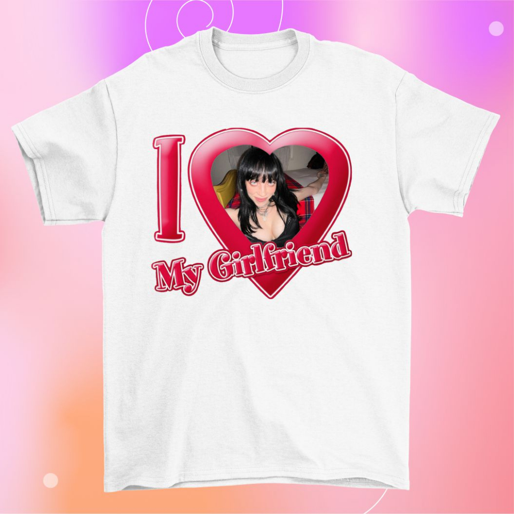 Camiseta personalizada Billie Eilish I love My Girlfriend Unissex em Oferta na Shopee