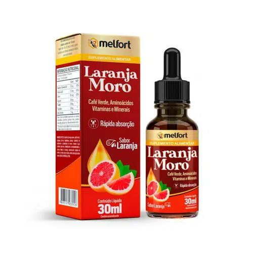 Extrato De Laranja Moro, Café Verde, Cromo Suplemento Gotas 30ml