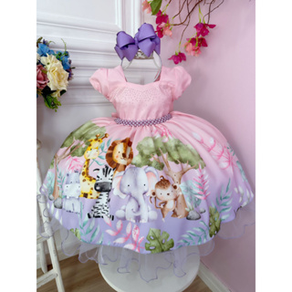 Vestido Infantil No Tema Safari de Luxo Temático em Oferta na Shopee