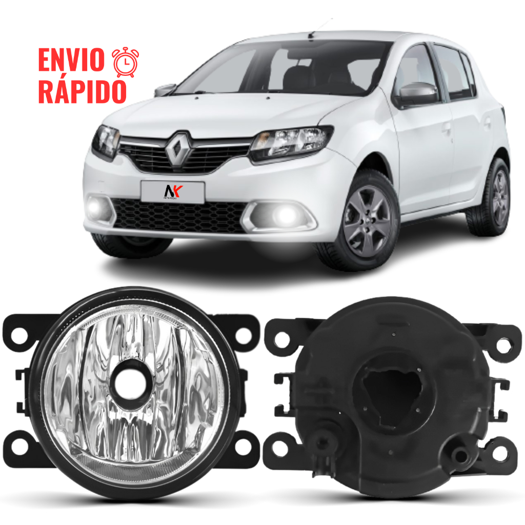 Farol Milha Renault Sandero 2014 2015 2016 2017 2018 2019 em Oferta na Shopee