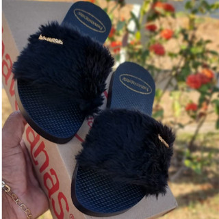 Chinelo Rasteirinha Feminina De Pelinho Promoção várias cores