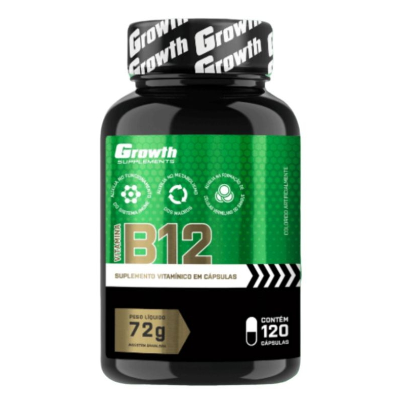 vitamina b12 com 120 cápsulas - Growth