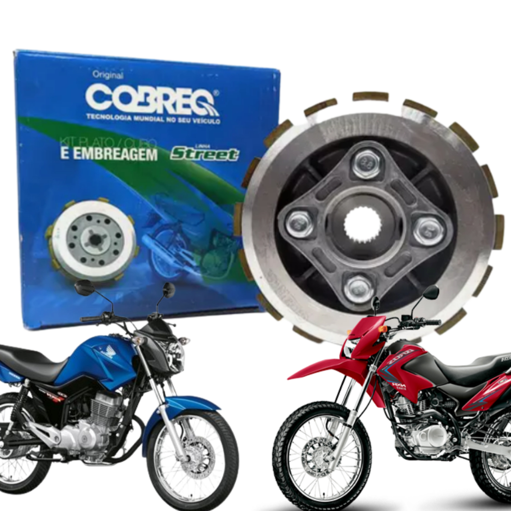 Kit Embreagem Completo Cg Titan Fan 150 Bros 150 2004 2005 2006 2007 2008 2009 2010 2011 2012 2013 2014 2015 - Cobreq