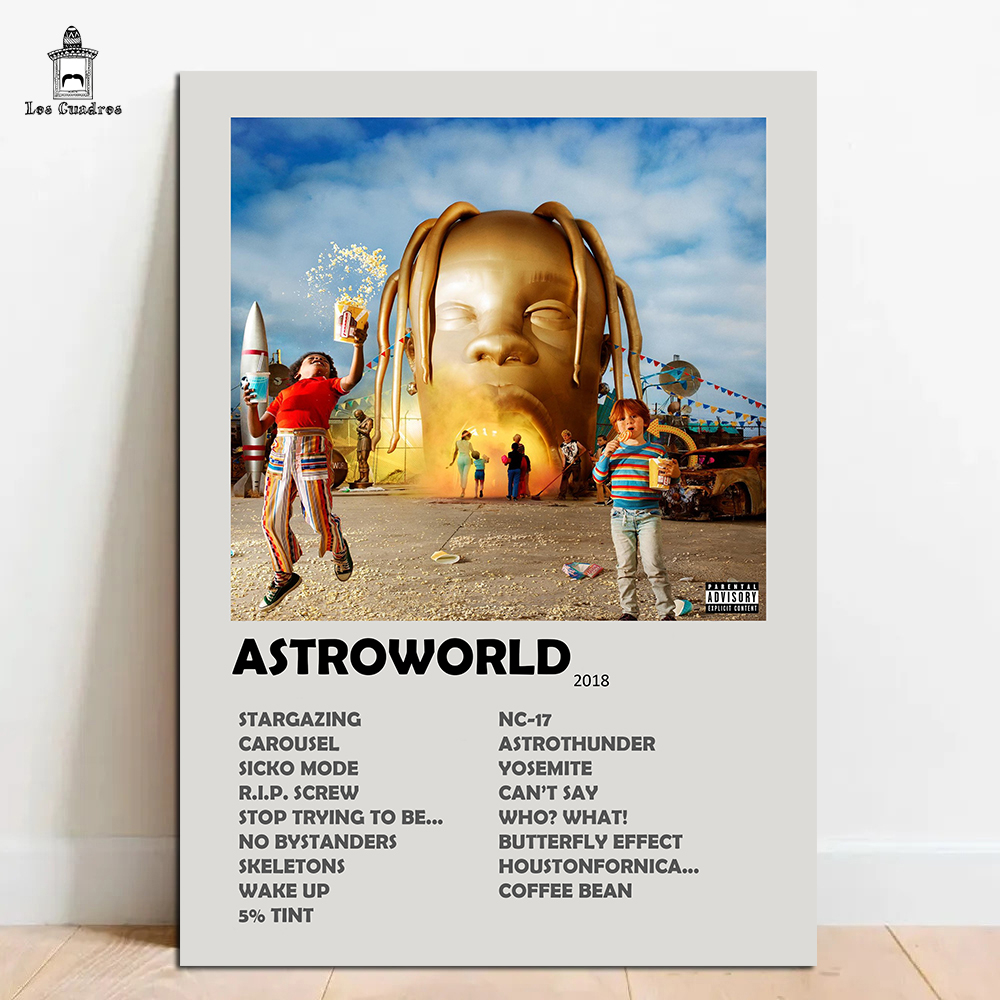 Quadro Placa Decorativa Travis Scott Astroworld em MDF 28x20cm em Oferta na Shopee