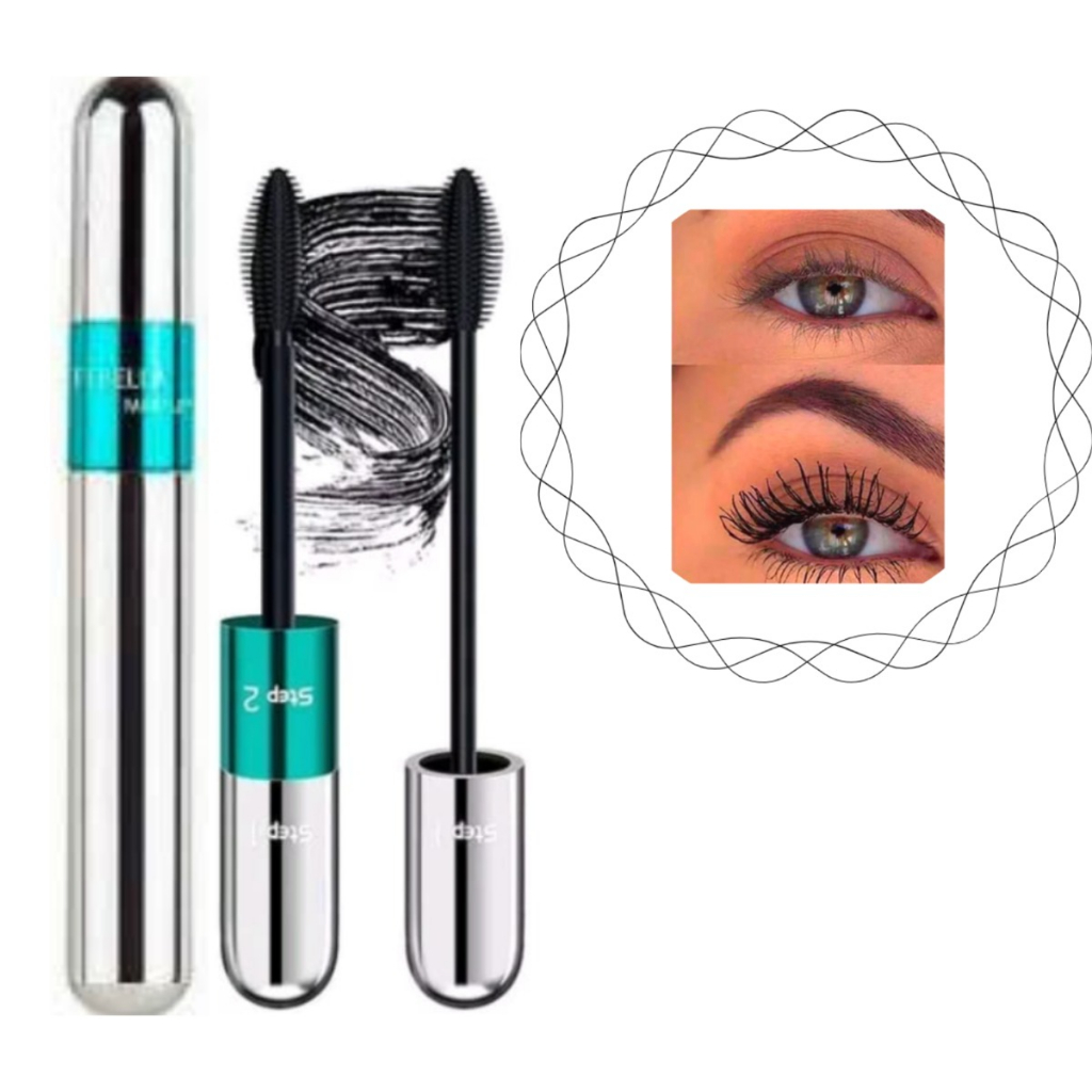 Rímel Máscara para Cilios a Prova D'Água 2 Em 1 Extra Volume
