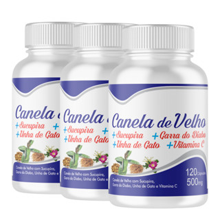 Canela Composta 500mg 3 Unidades com 120 Cápsulas Cada