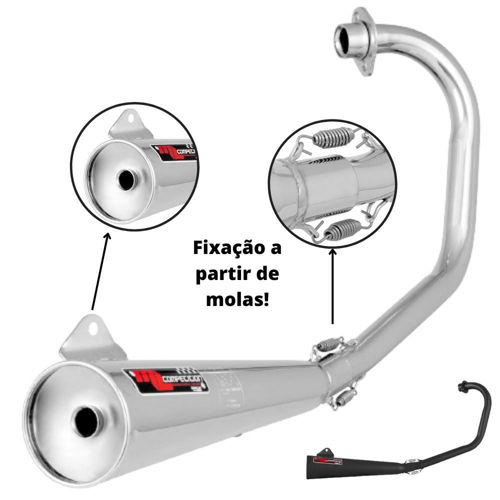 Escapamento ML Competition Curto Super Adventure Titan 150 2014  Fan 150/160 2014 em Oferta na Shopee