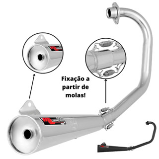Escapamento ML Competition Curto Super Adventure Titan 150 2014 Fan 150/160 2014