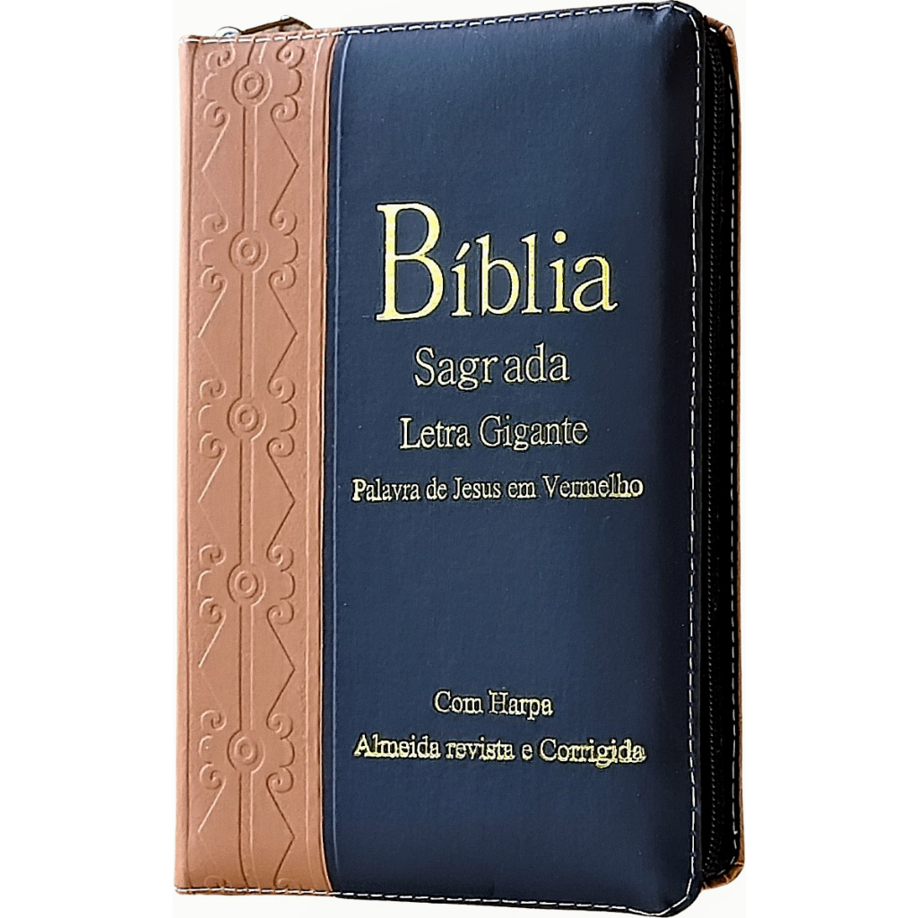 Bíblia Masculina Letra Padrão Gigante Com Harpa Cristã E Ziper em Oferta na Shopee