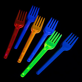 Garfo Neon De Sobremesa 50 Unidades Descartáveis Para Festa Bolo Aniversário
