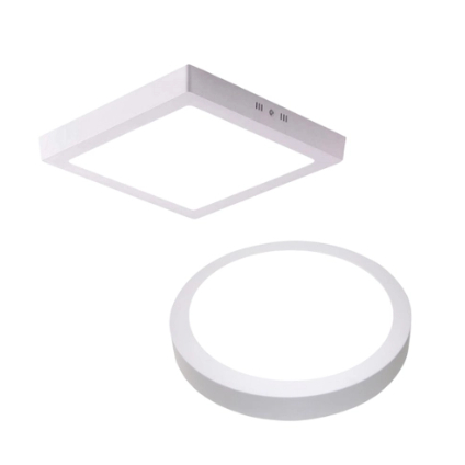 kit 10 Painel Led 18w 22.5x22.5 cm Sobrepor Quadrado ou Redondo Aluminio plafon 3000K 4000K 6500K em Oferta na Shopee