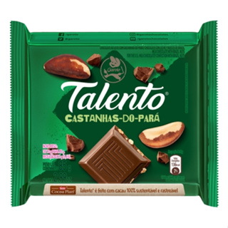 Chocolate Ao Leite Com Castanha-do-pará Garoto Talento Pacote 85g em Oferta na Shopee