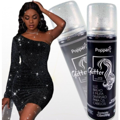 Spray Para Cabelo e Corpo -Popper GlitterAlta Ficção Perfeito E  Cheiroso 9618-SL