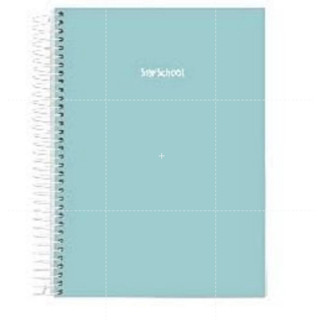 Caderno 10 Matérias tons pastéis 160 folhas