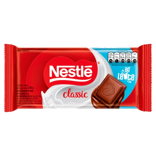 Chocolate Ao Leite Classic Pacote 80 G - Food & Beverages