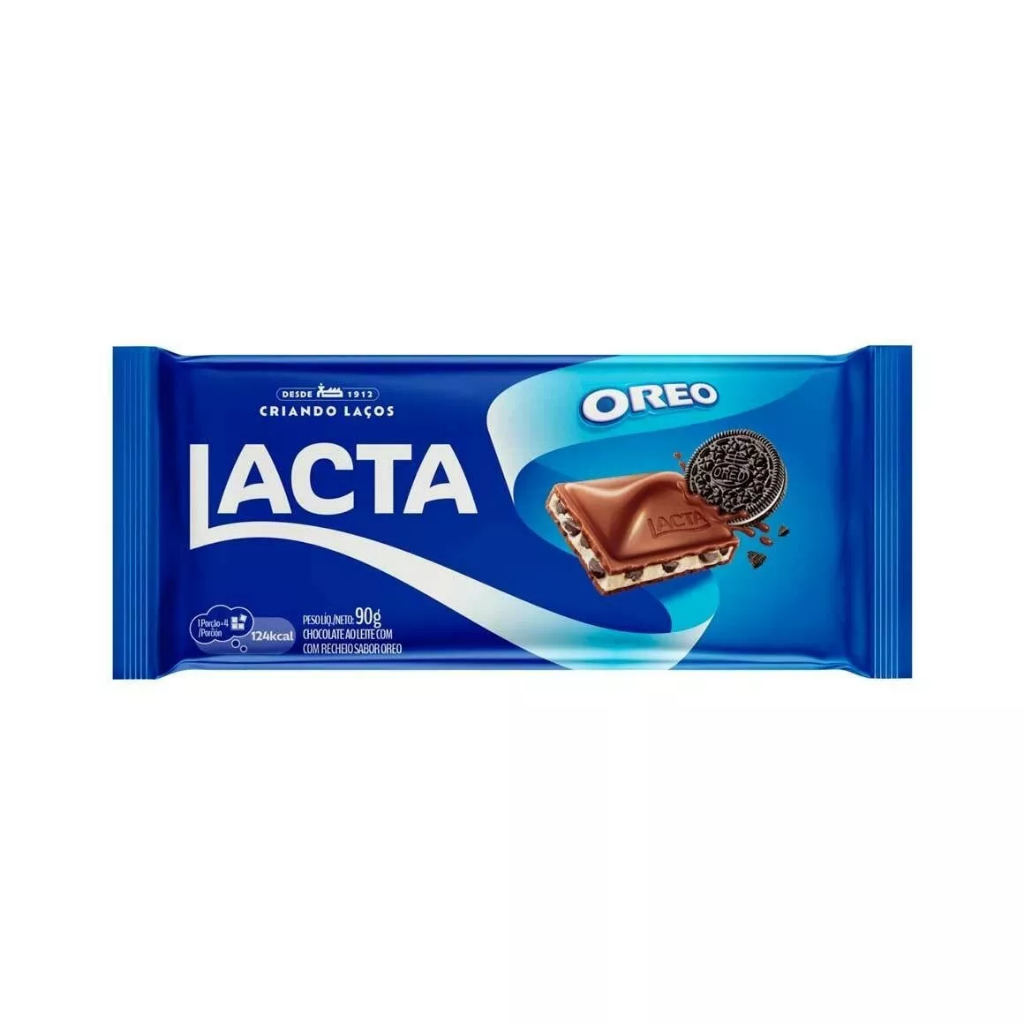 Chocolate Ao Leite Recheio Oreo Lacta Pacote 90g em Oferta na Shopee