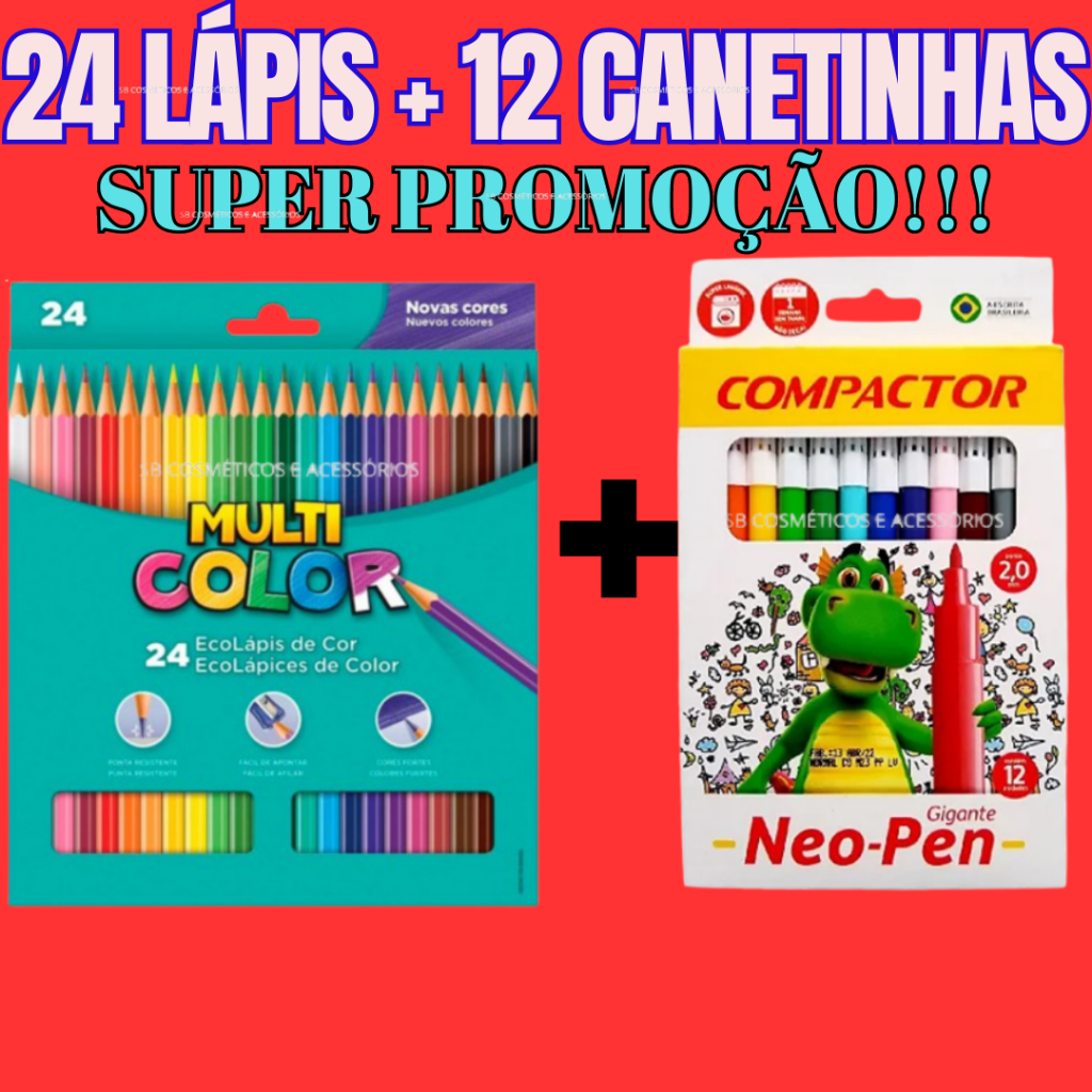 Caneta Hidrografica Compactor Color: Onde Comprar | BuscaProdutos