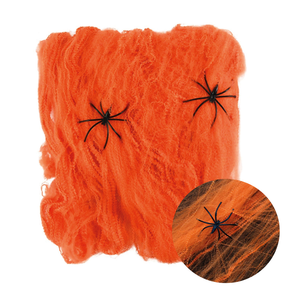Teia De Aranha Halloween Laranja