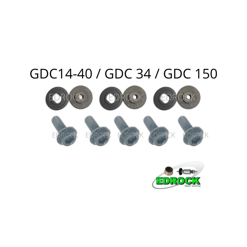 Flanges (3 jogos) + Parafusos (5 peças) para Serra Mármore Bosch GDC 14-40 / GDC 34